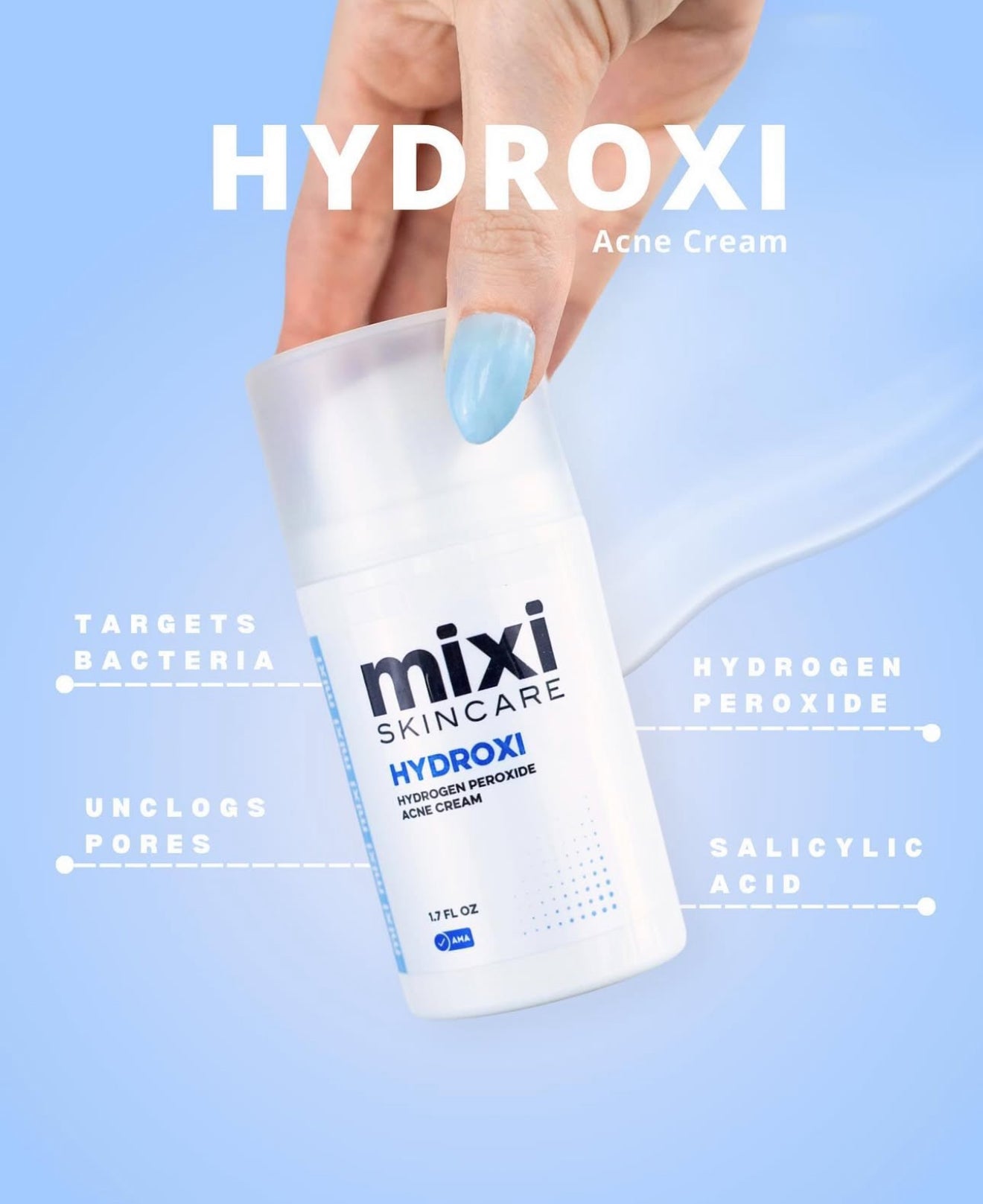 Mixi Hydroxi Hydrogen Peroxide Acne Cream