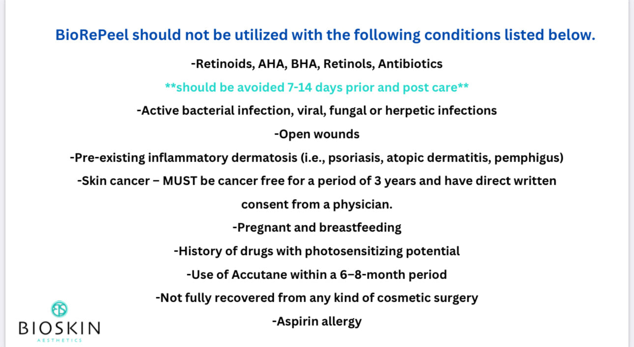 BioSkin BioRepeel TCA Peel (Series of 4) *Service