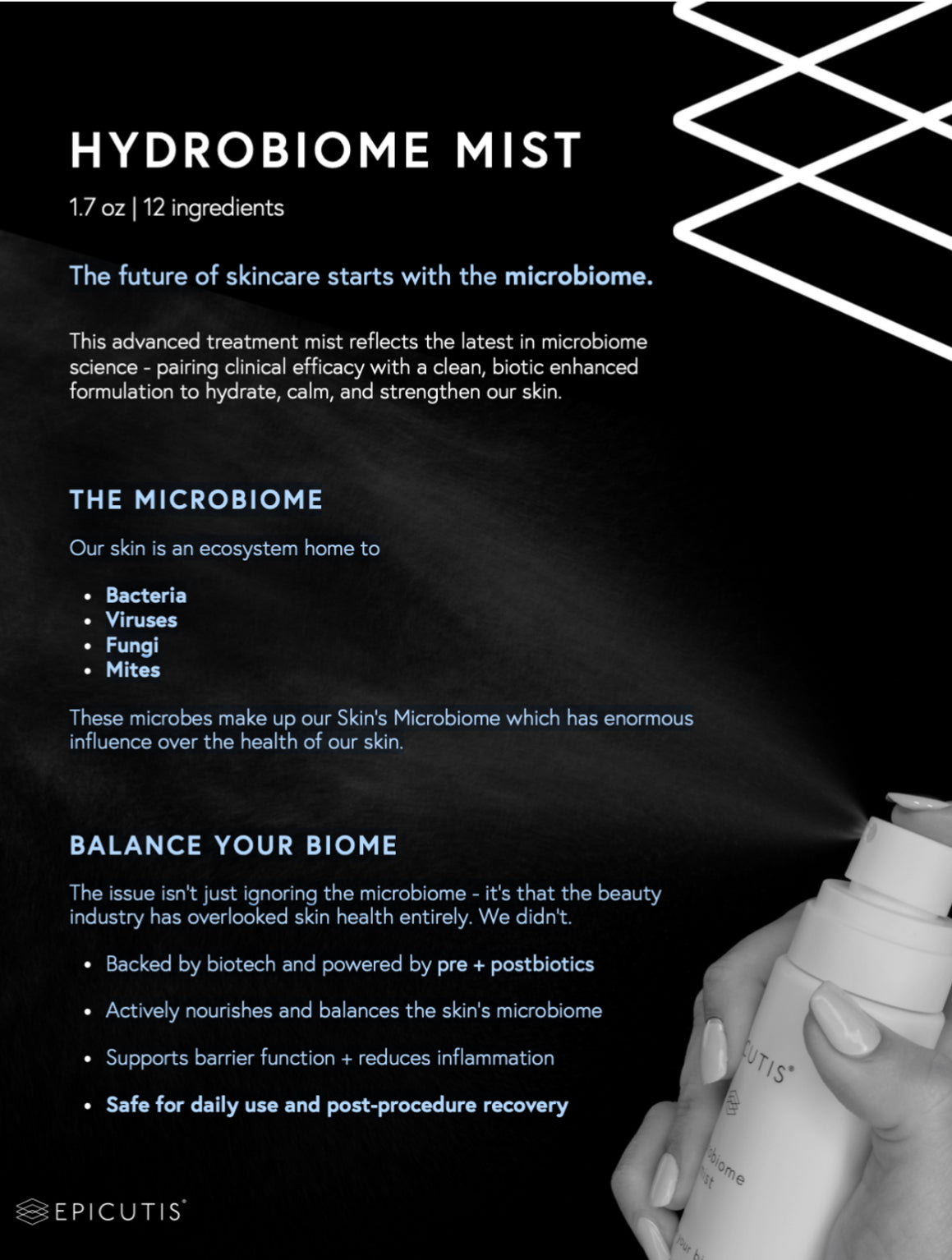 EPICUTIS Hydrobiome Mist