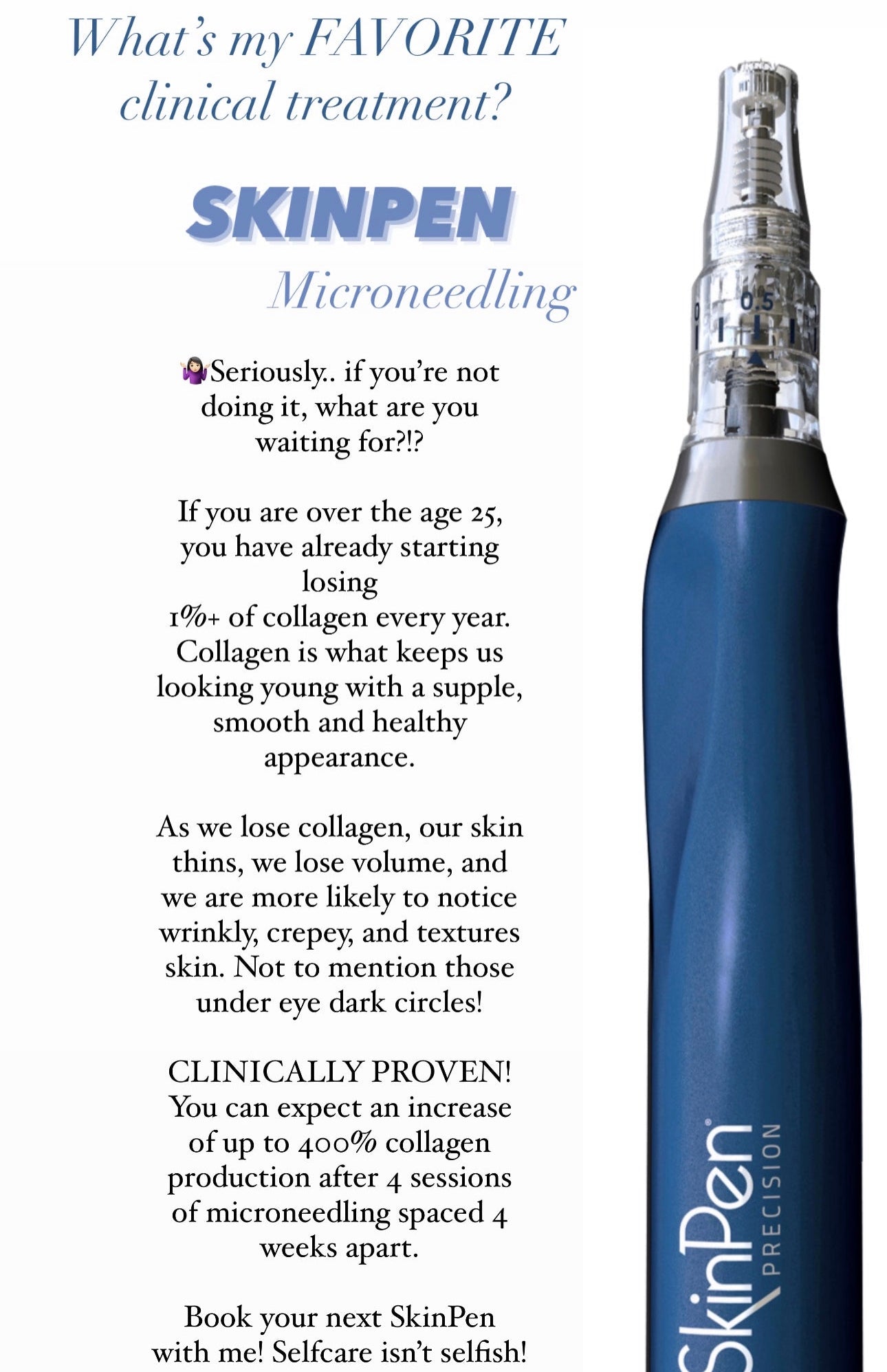 Collagen Induction Therapy: Skinpen Microneedling       (Series of 3)